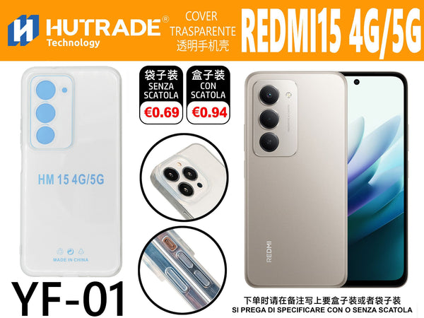 COVER TRASPARENTE REDMI 15 4G/5G – YF01 011977