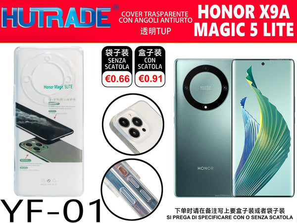 COVER TRASPARENTE HONORX9A/MAGIC 5 LITE – YF01 011802