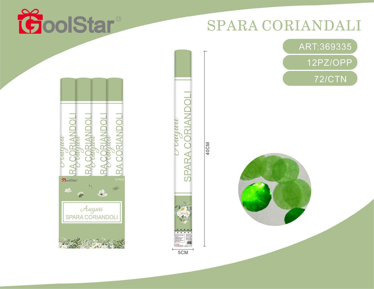 Sparacoriandoli con coriandoli verdi