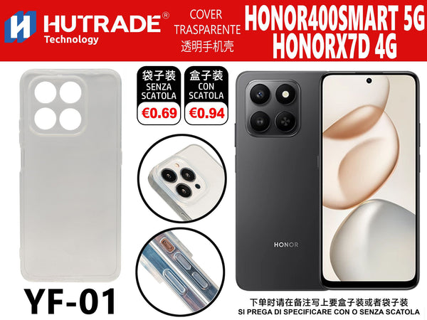 COVER TRASPARENTE HONOR X7D 4G/HONOR 400 SMART 5G – YF01 011991
