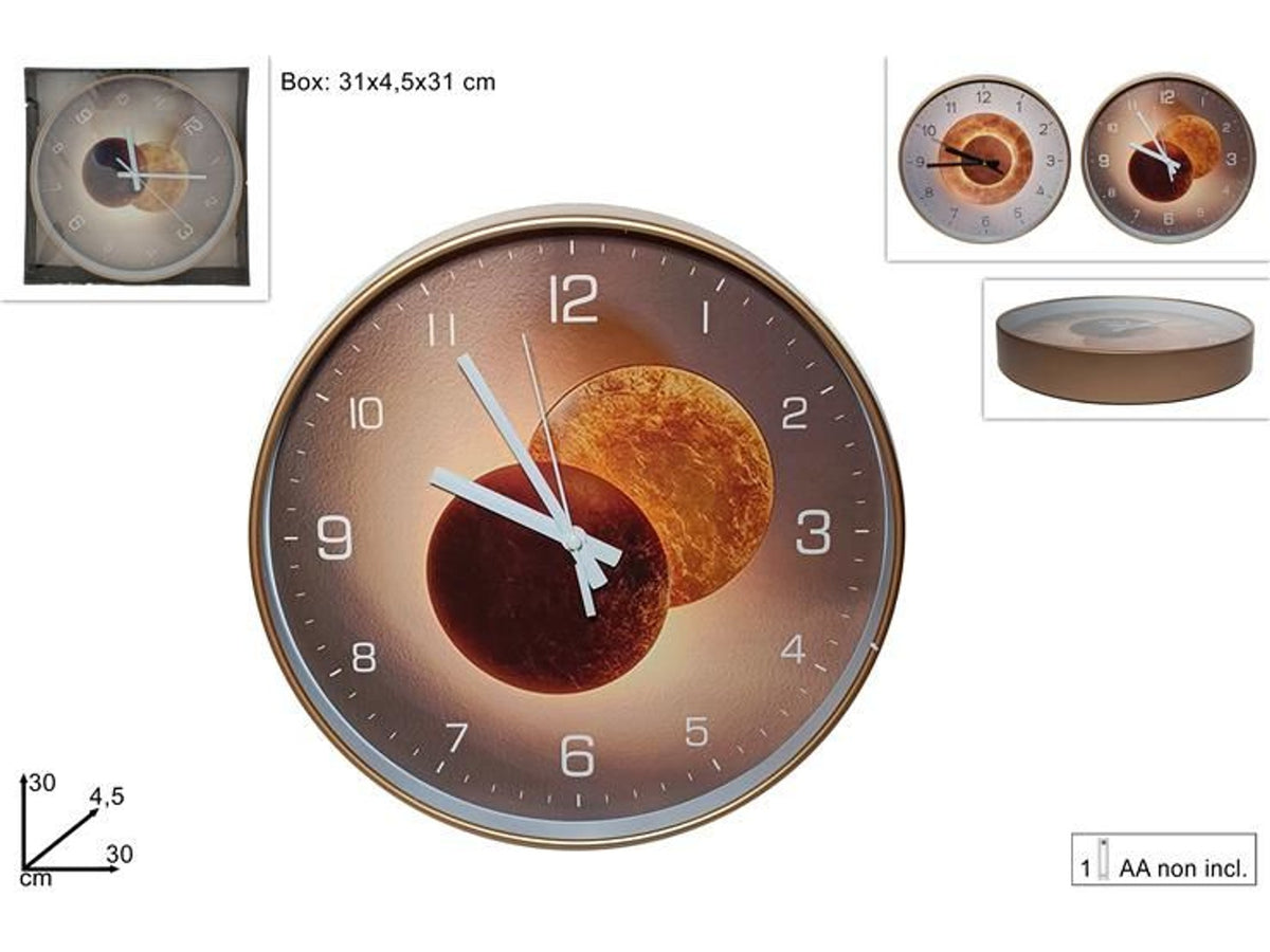 Orologio muro oro eclisse 130-101221/101222