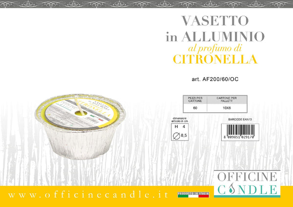 Vasetto in alluminio citronella 8,5x4