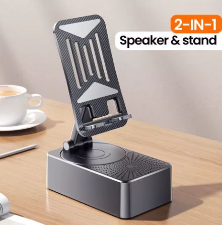 Speaker con supporto meccanico pieghevole per telefono