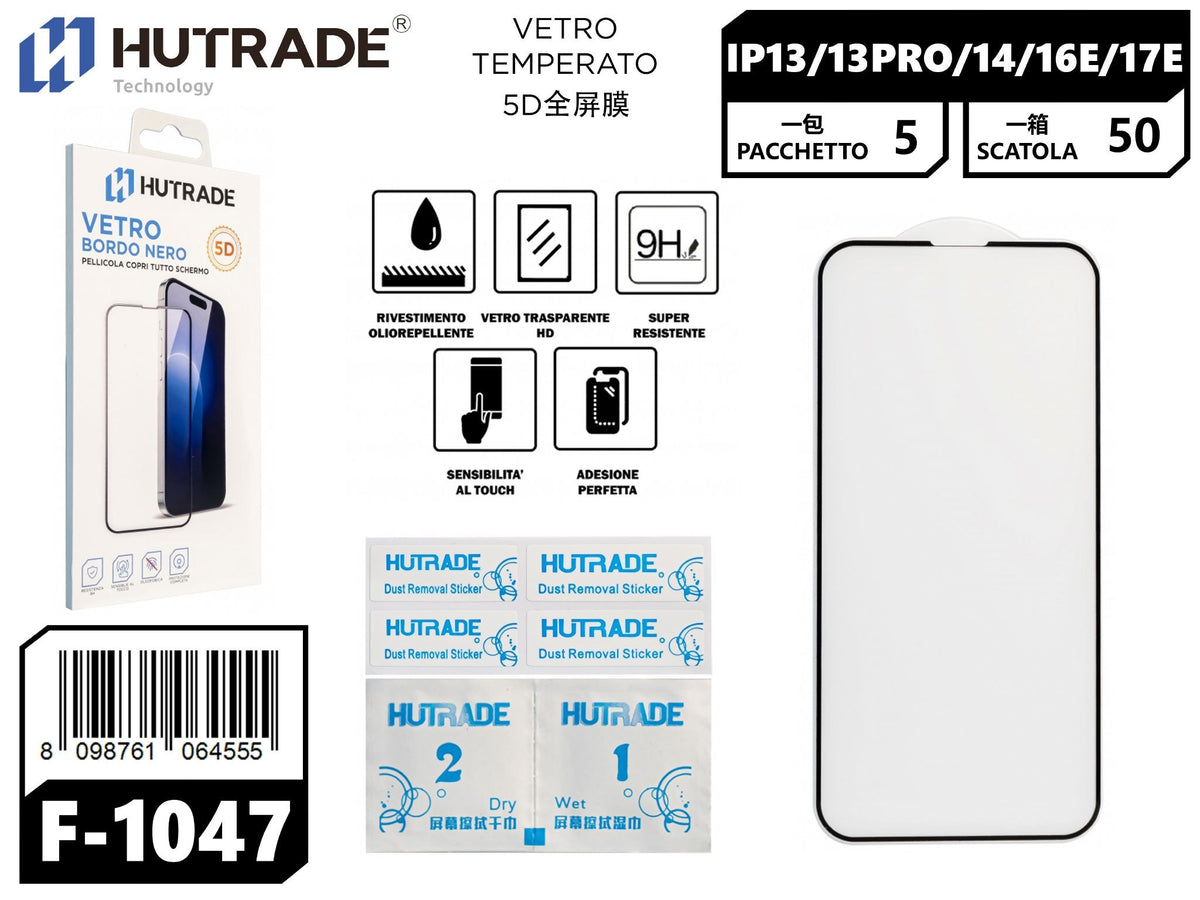 PELLICOLA DI VETRO 5D IP13/13 PRO/14/IP16E/IP17E – F1047 530006
