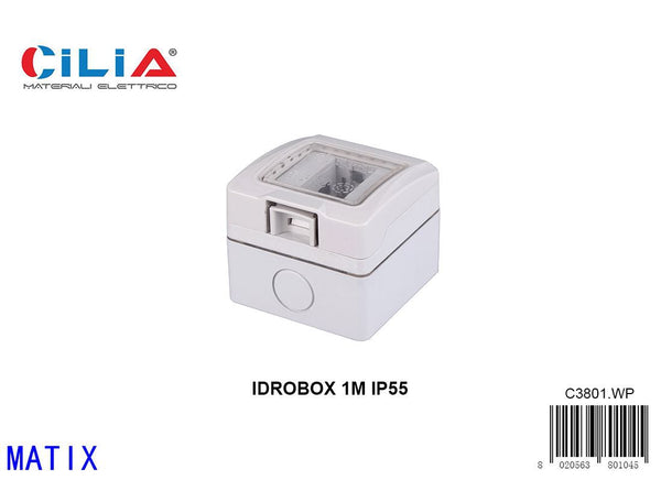 Scatola portafrutti IDROBOX C3801.WP, 1 modulo