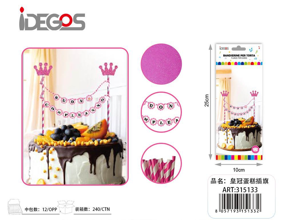 Stecchini decorativi per torte, 12 pezzi
