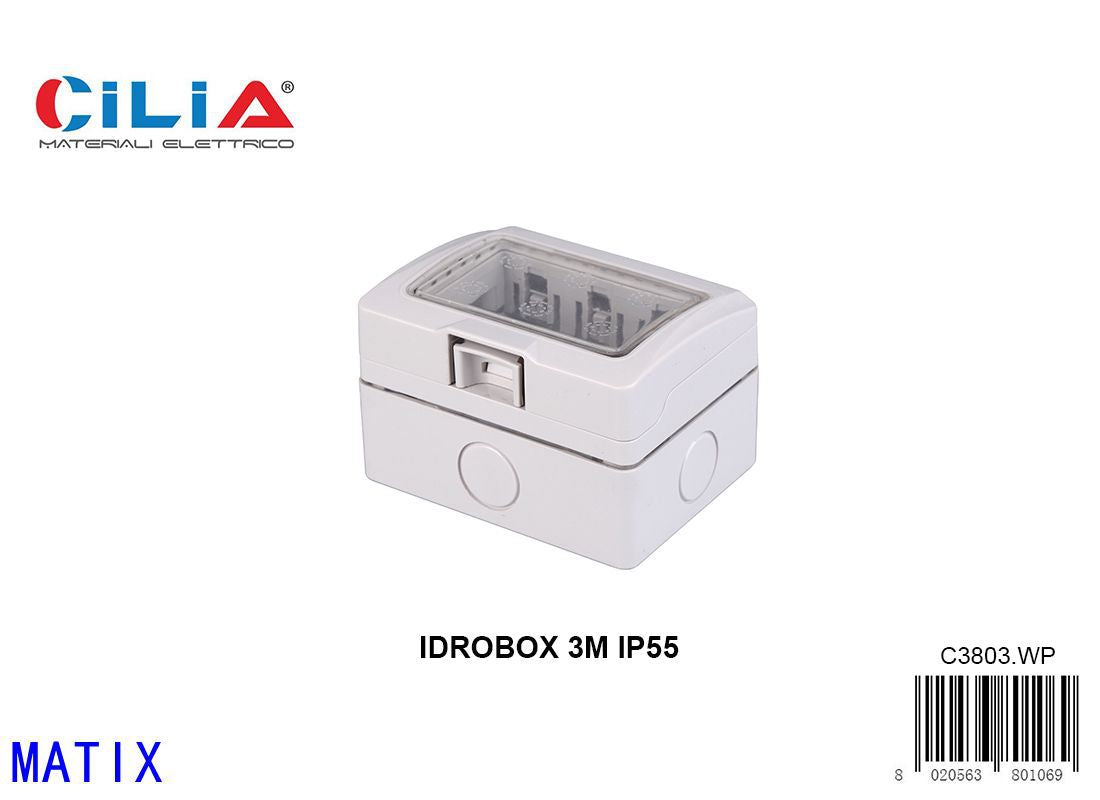 Scatola portafrutti IDROBOX C3803.WP, 3 moduli