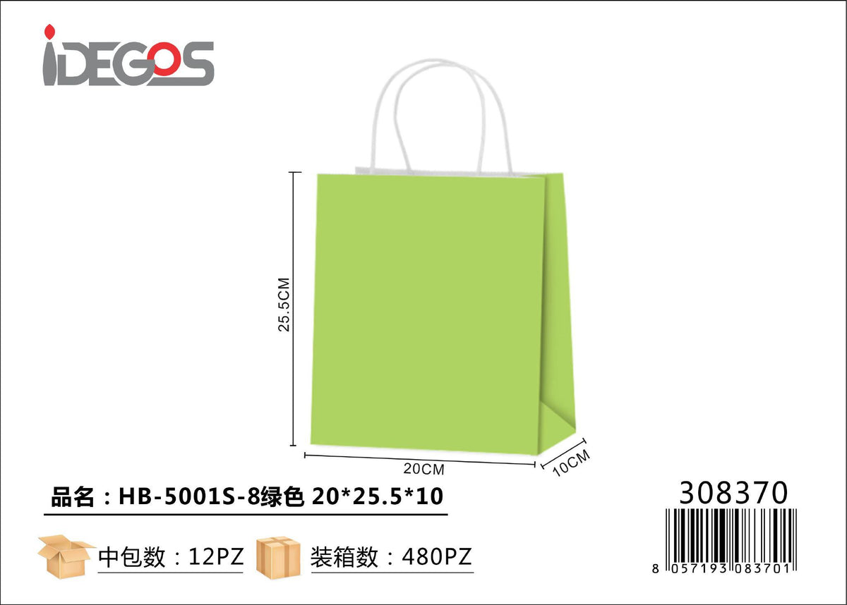 Sacchetto regalo verde chiaro, modello HB-5001S-8