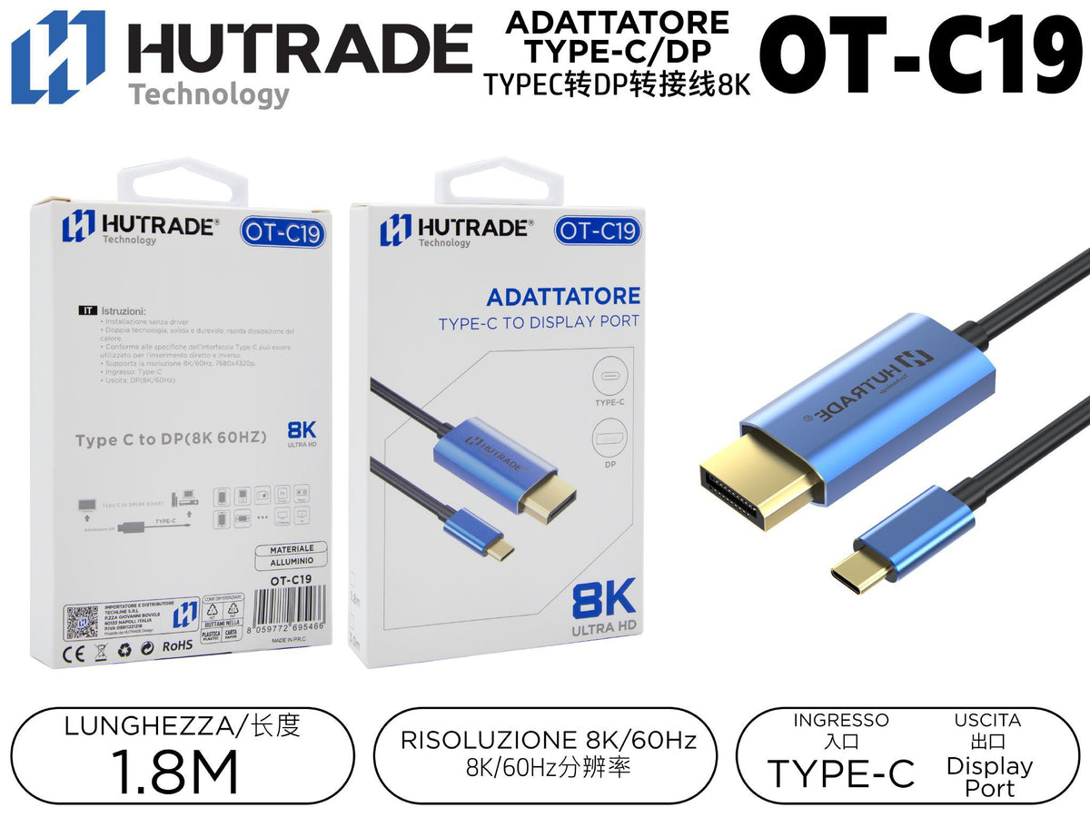 OT-C19 TYPEC/DP ADATTATORE PER PC