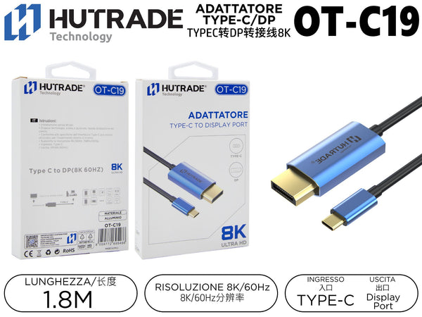 OT-C19 TYPEC/DP ADATTATORE PER PC
