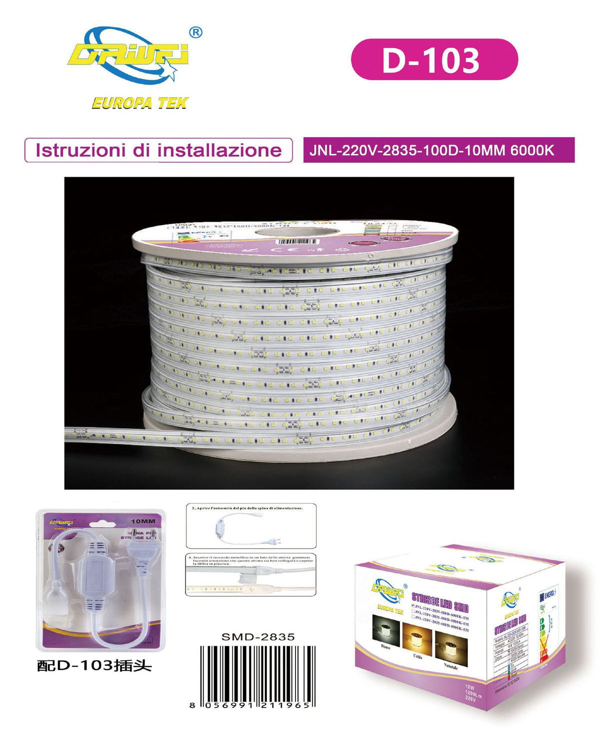 Strisce luminose 2835