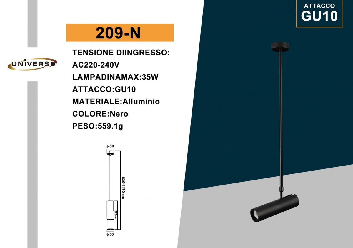 Lampadario a sospensione – 209-N
