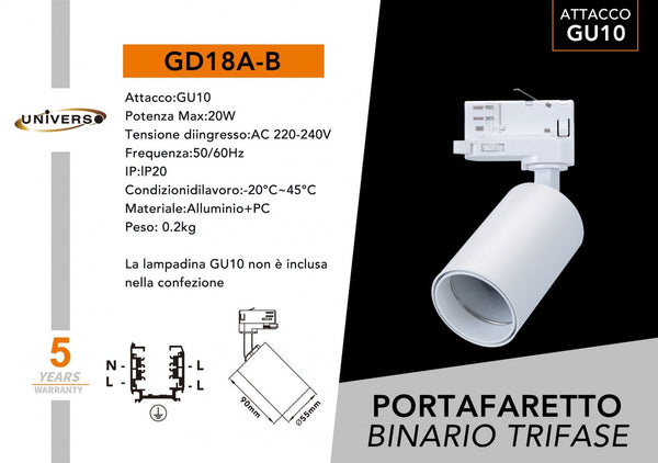 Faretto Trifase Universo – GD18A-B