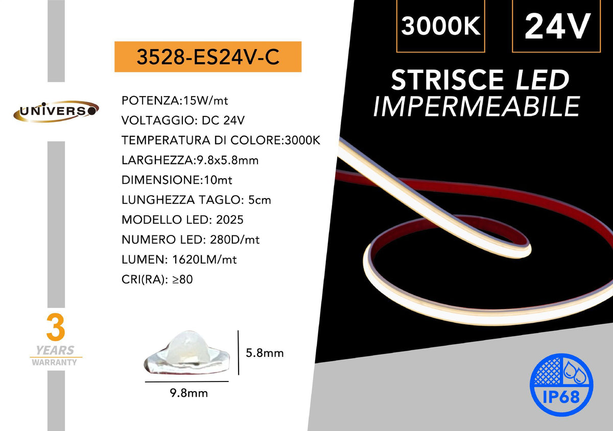 Striscia LED – 3528-ES24V-C / 3528-ES24V-N
