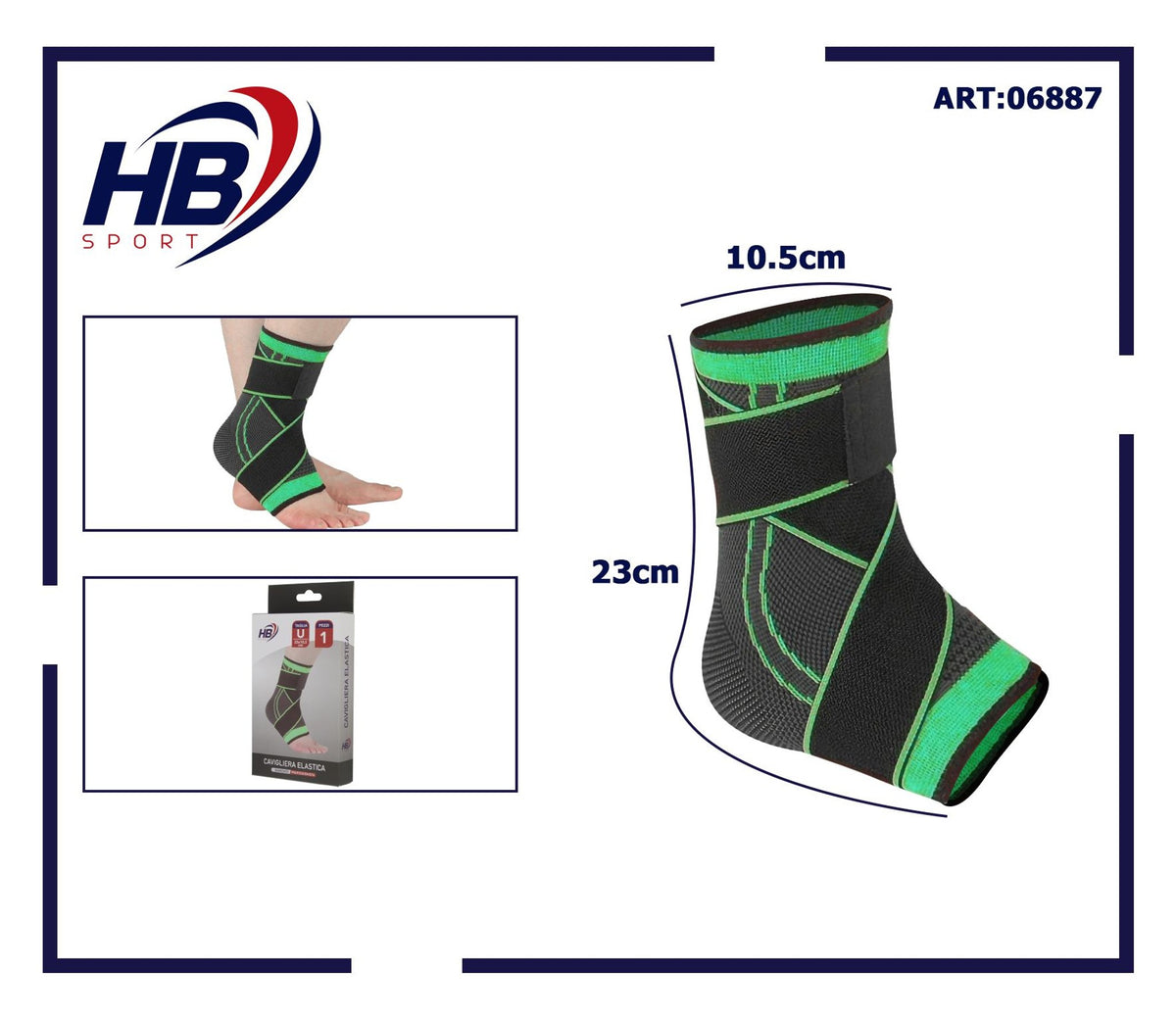 Cavigliera elastica-verde
