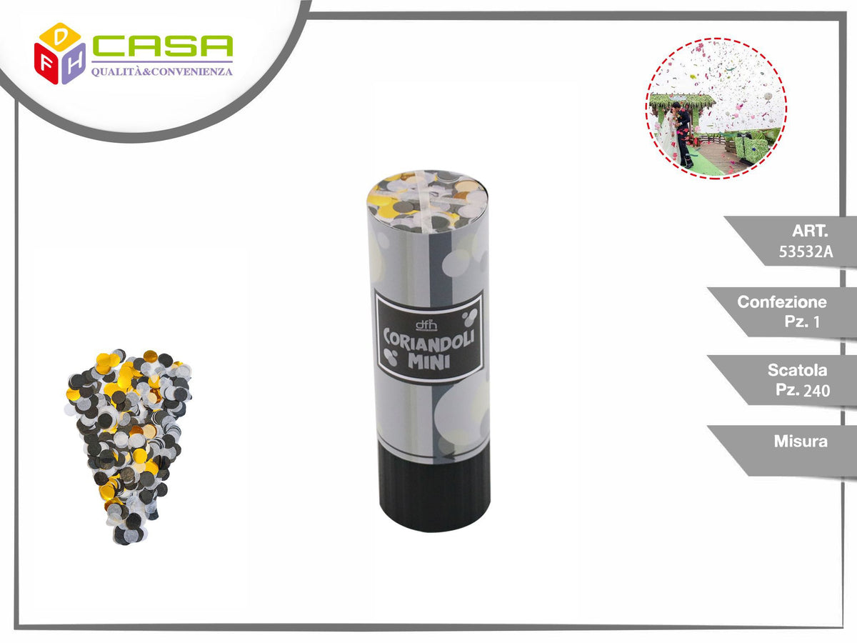 Sparacoriandoli mini con coriandoli rotondi
