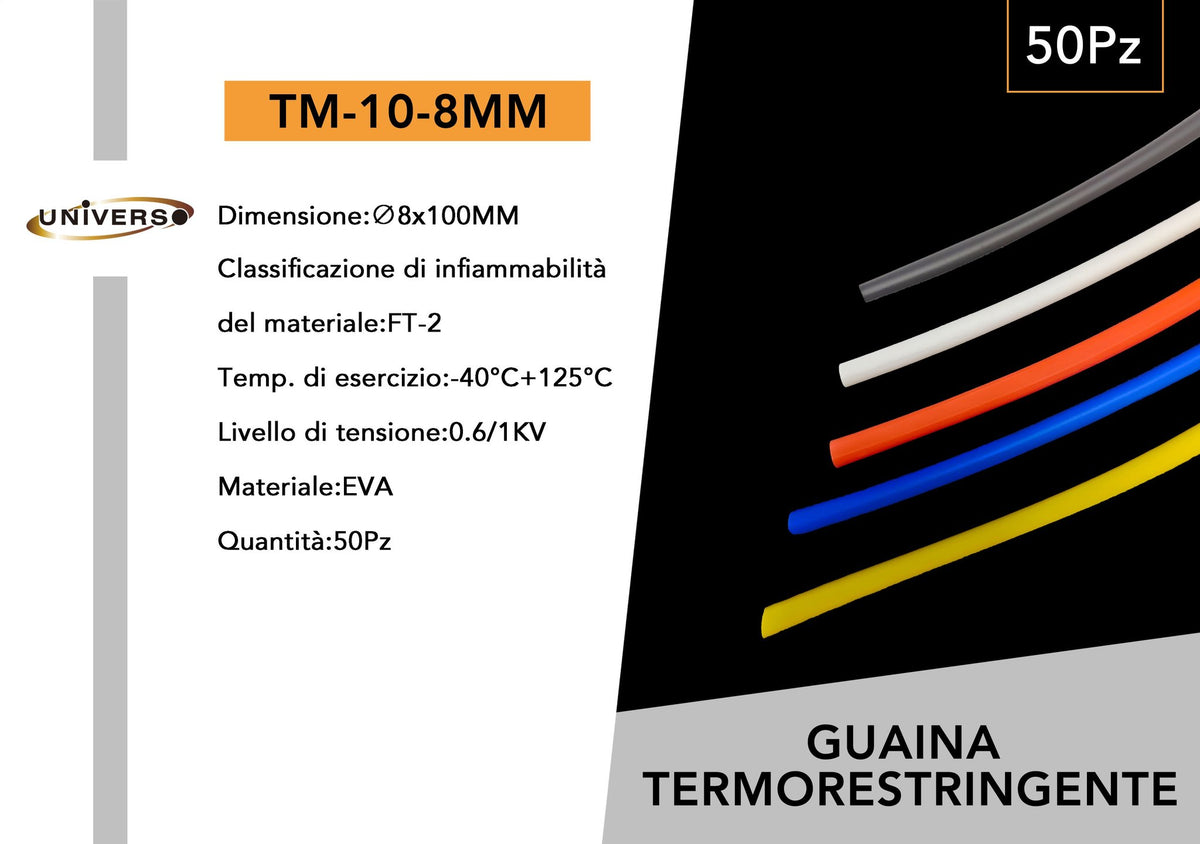 Guaina termorestringente – TM-10-8MM