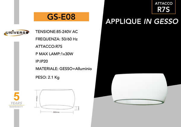 Applique In Gesso 1008 R7S Universo – GS-E08