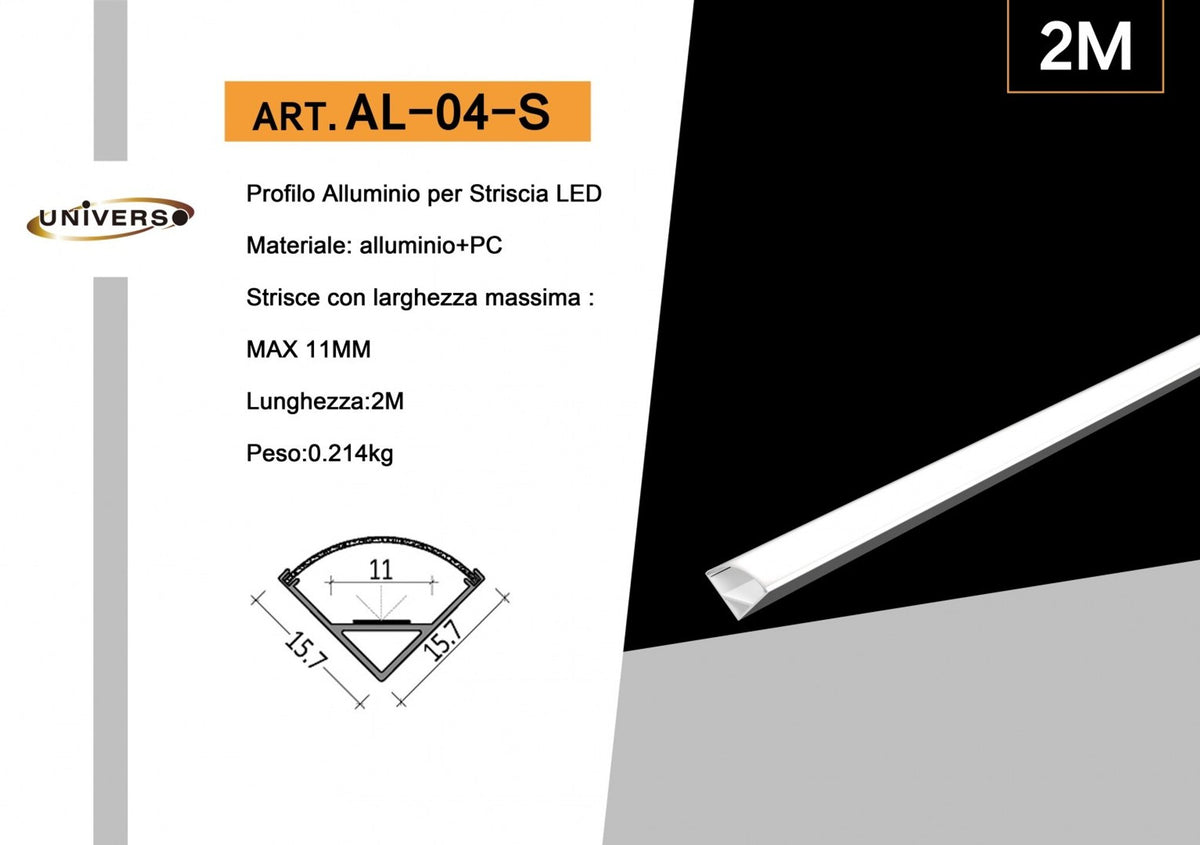 Profilo per strisce LED – AL-04-S