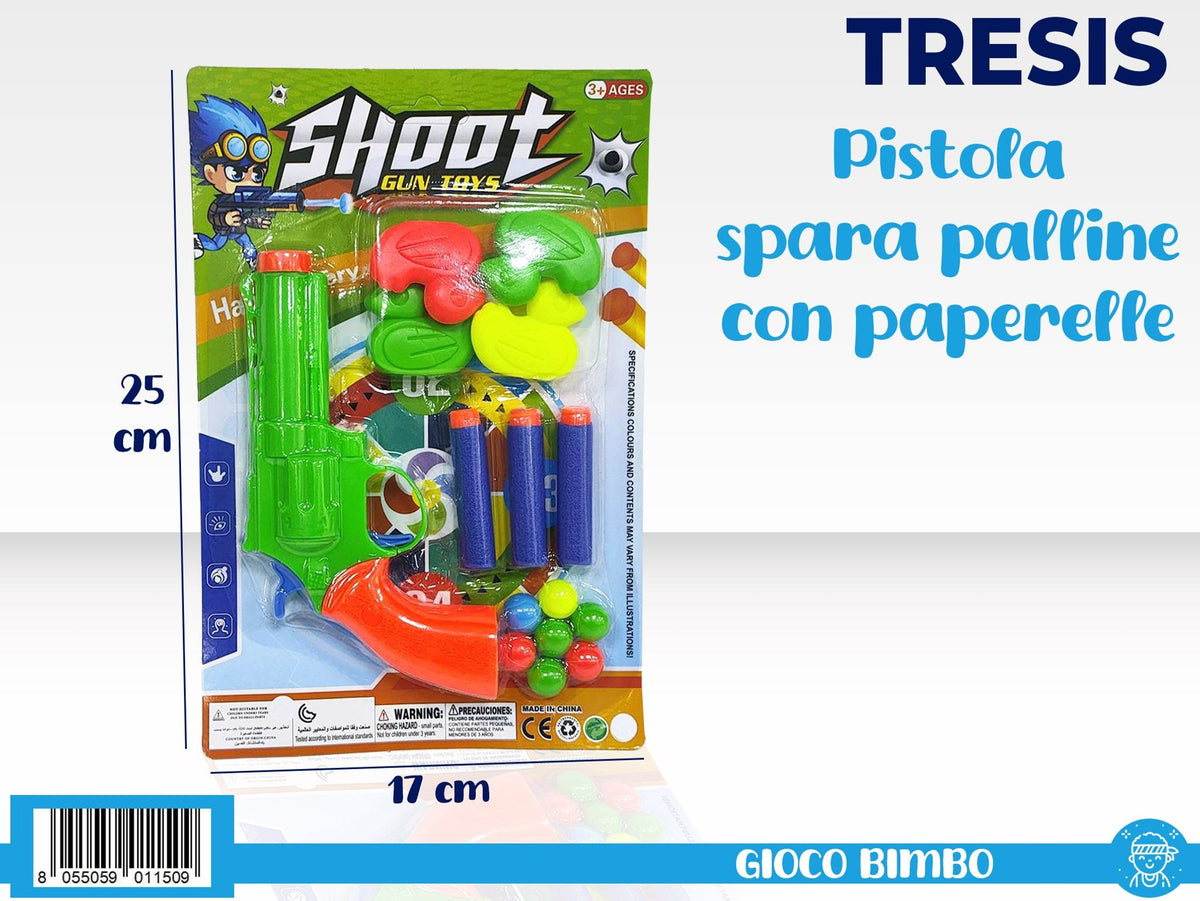 Shoot, set pistola giocattolo con bersagli TR2841