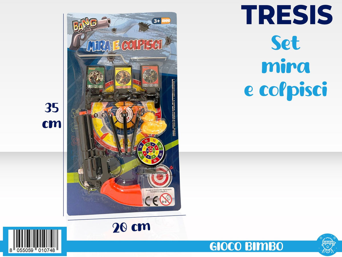 Mira e Colpisci, set tiro con pistola giocattolo YD2