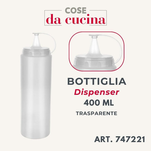 Bottiglia dispenser 400 ml trasparente