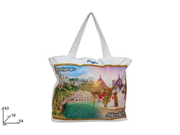 Borsa mare bianca puglia con scenario