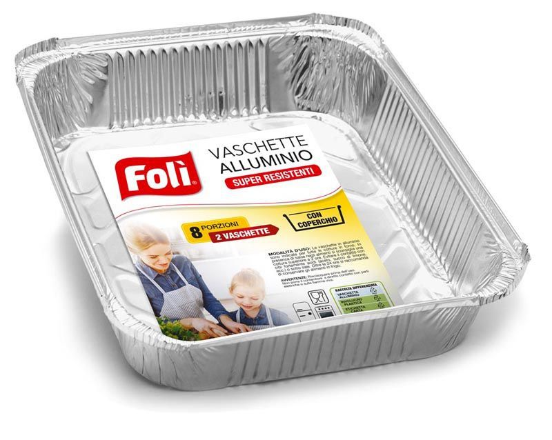 FOLI PACK CONT. ALLUMINIO C/C 8 PORZ. 2 pz