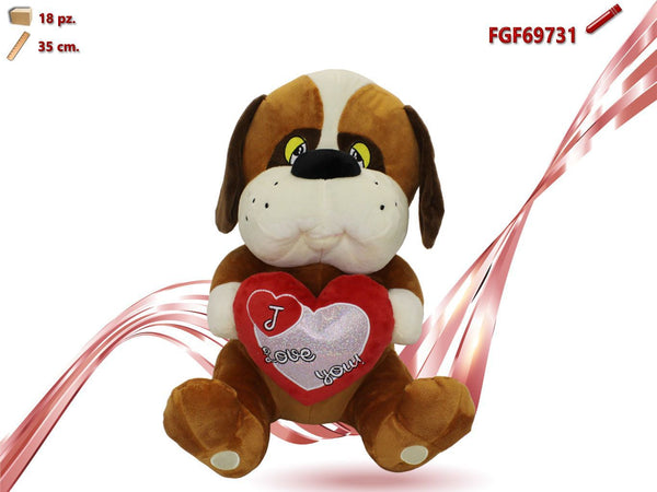 Cane peluche con cuore
