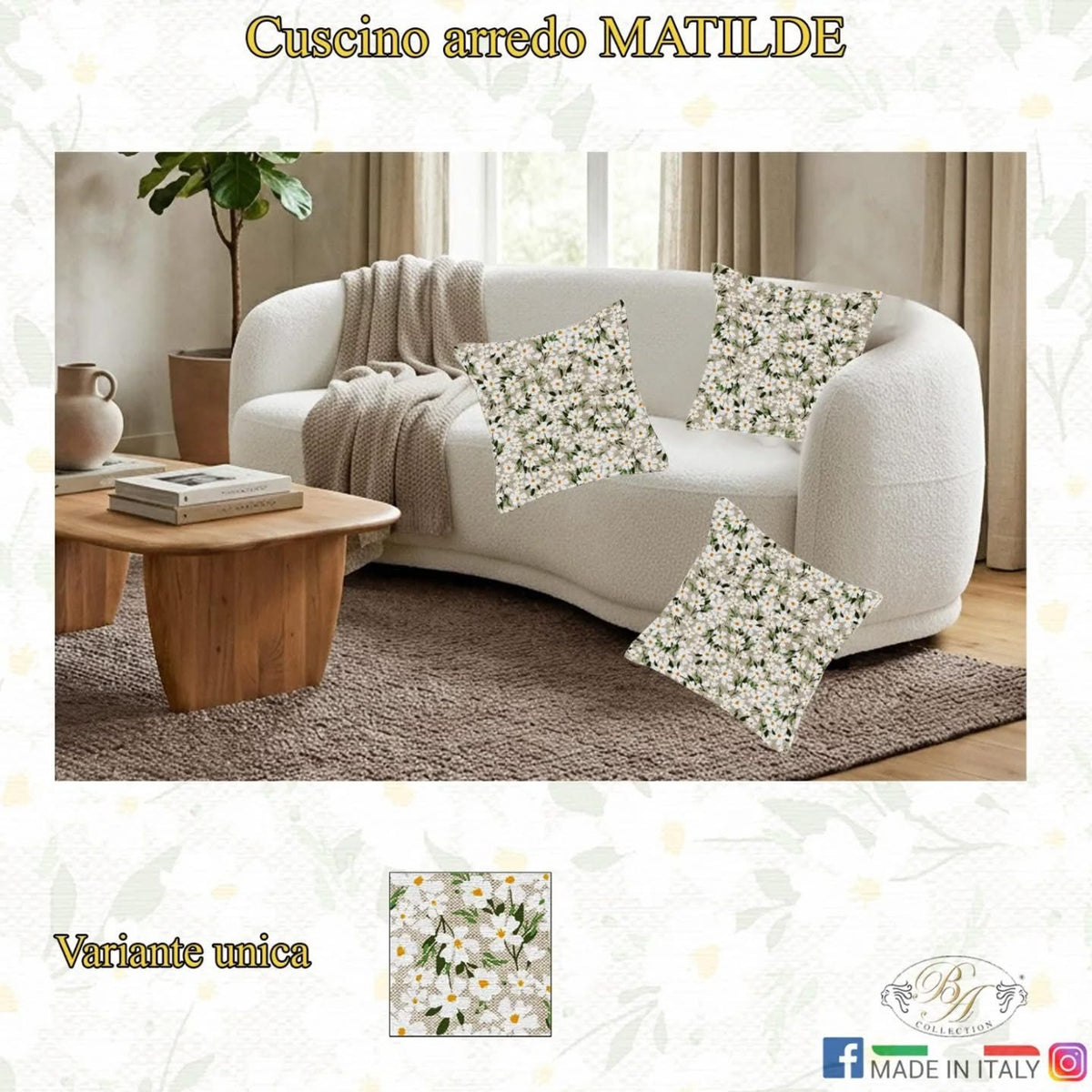 Fodera per cuscino arredo MATILDE