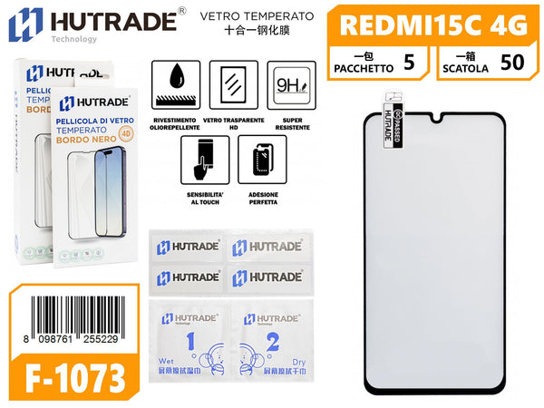 PELLICOLA DI VETRO REDMI 15C/POCO C85 4D 10 IN 1