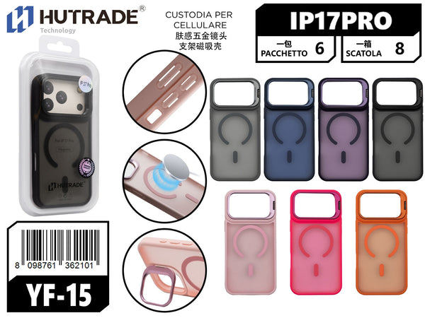 YF-15 COVER COLORATA OPACA CON SUPPORTO A MAGSAFE IP17PRO/IP18PRO