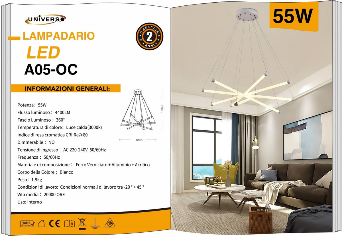 Lampada Da Soffitto Universo – A05-OC