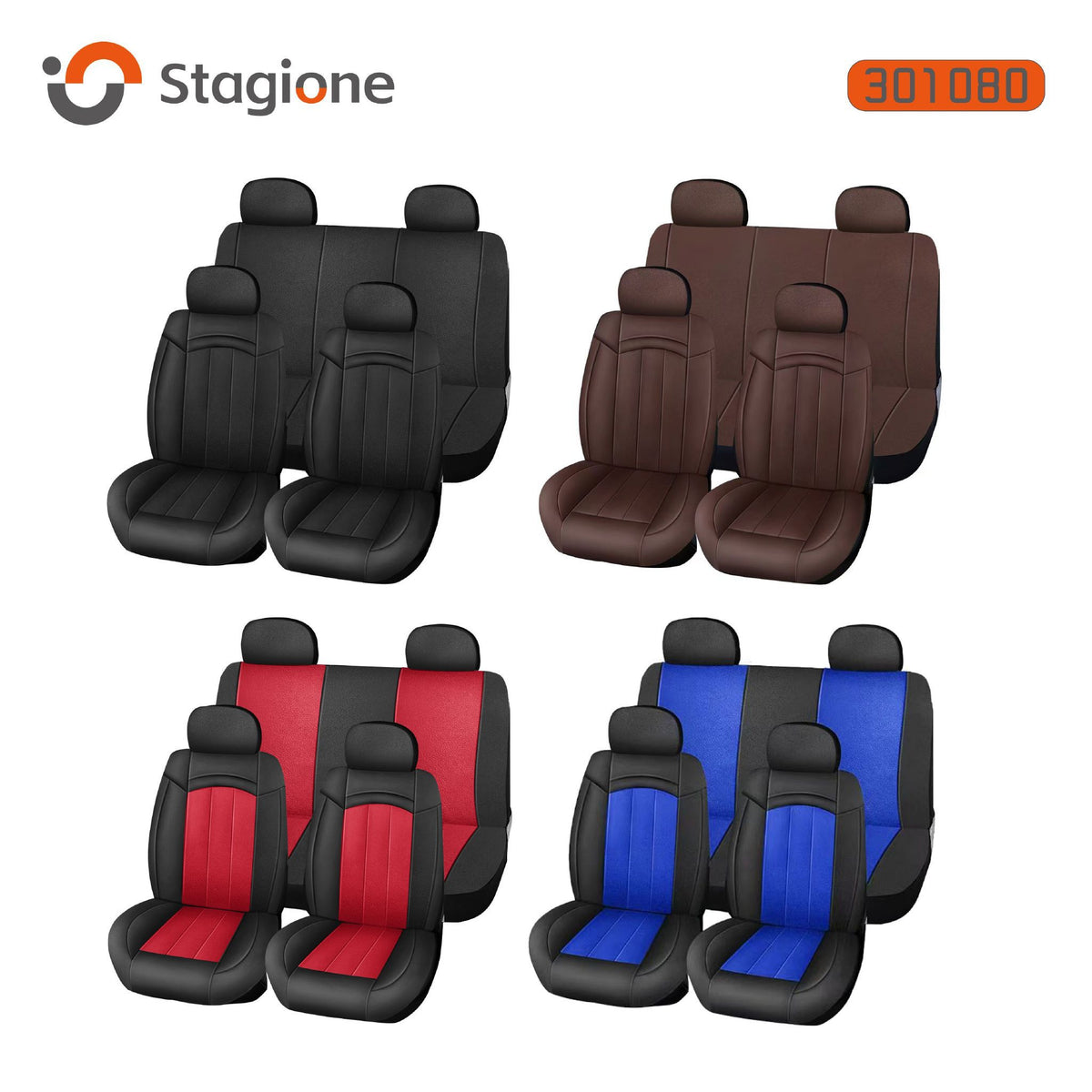 Set di coprisedili auto in colori assortiti