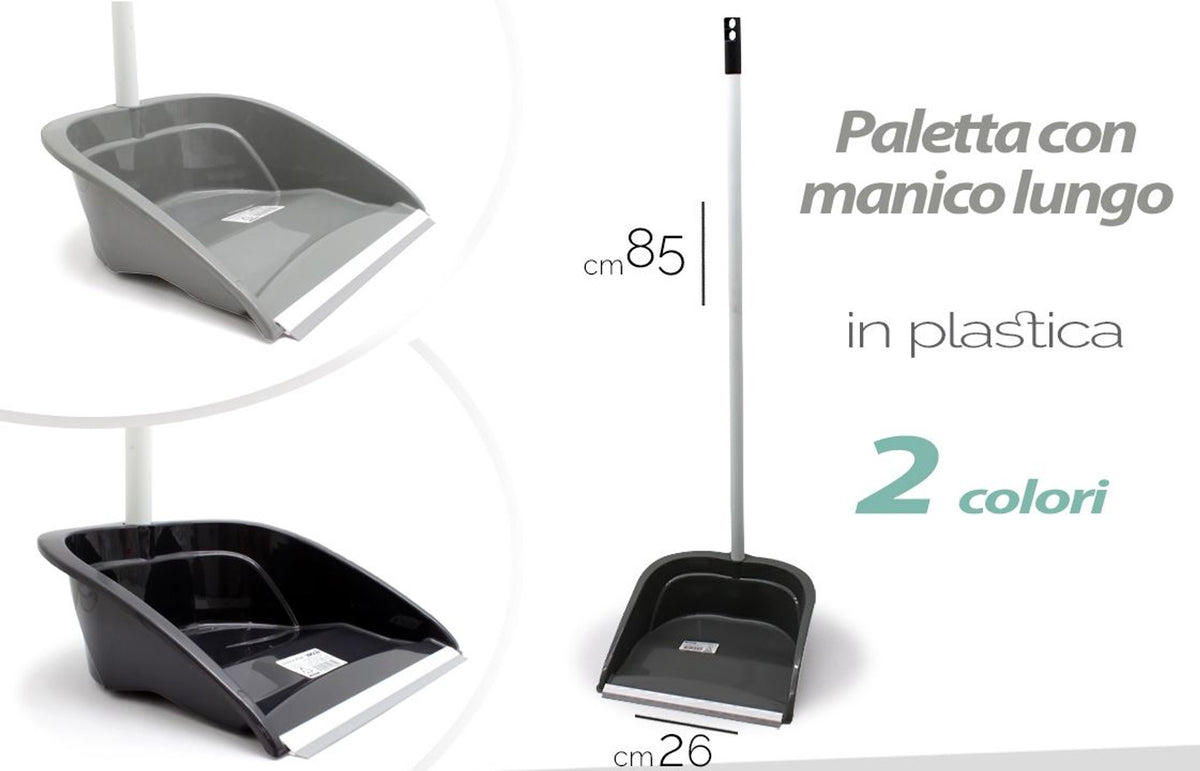 Paletta plastica c/manico 2 col
