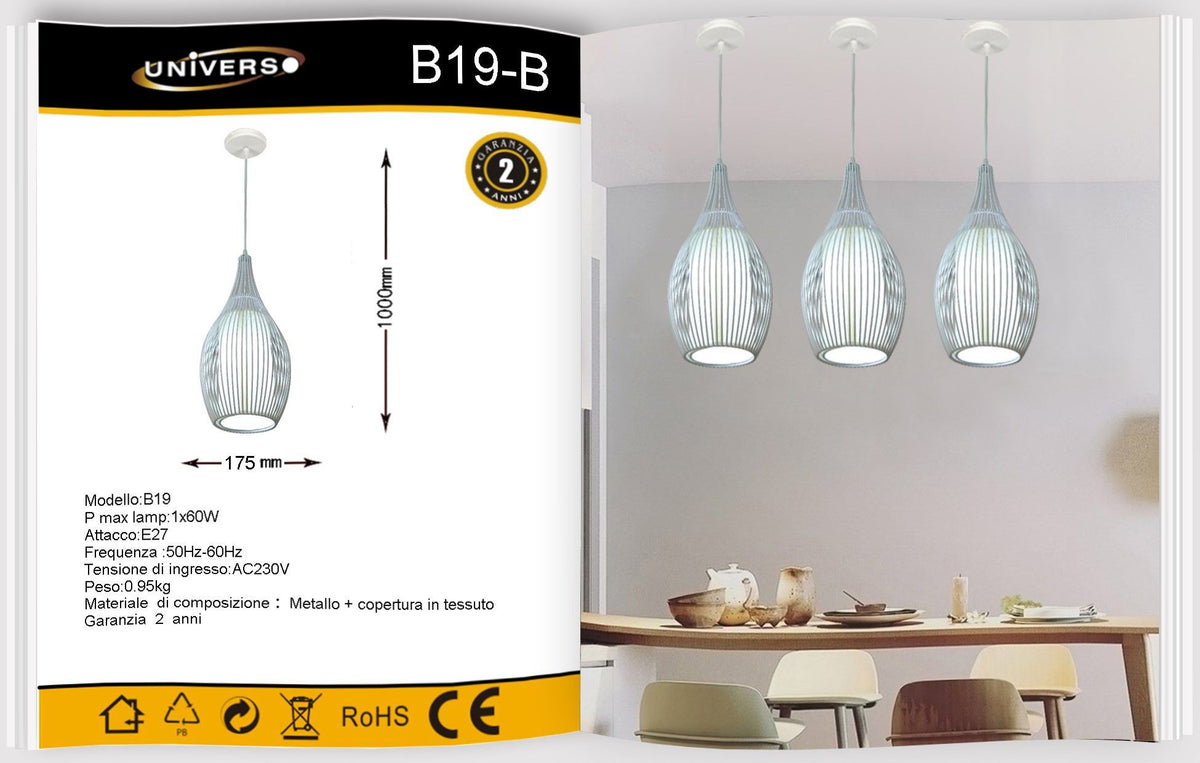 Lampadario Da Soffitto Universo – B19-B