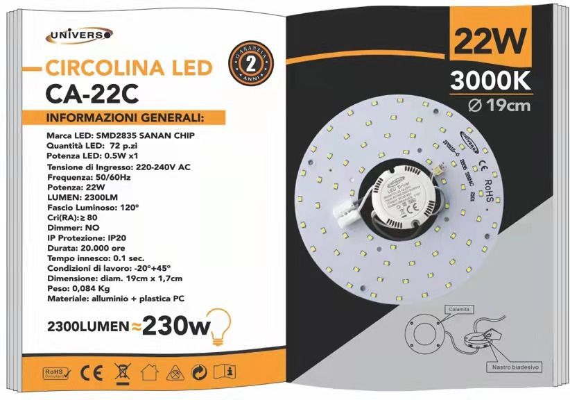 Disco LED Universo – CA-22C