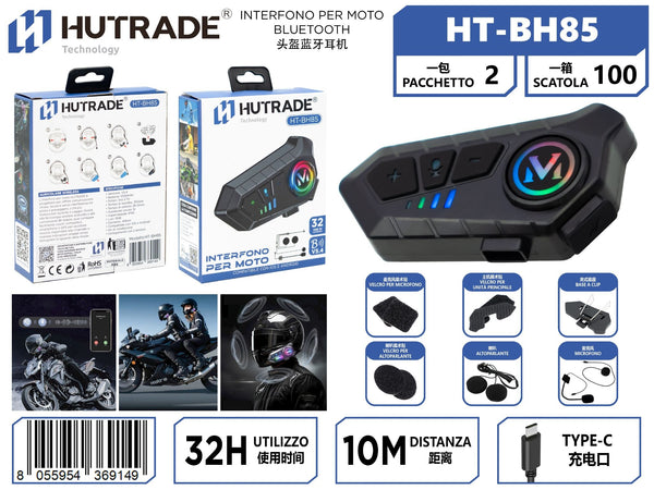 Interfono Bluetooth per moto HT-BH85