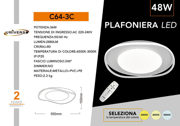 Lampada Da Soffitto Universo – C64-3C