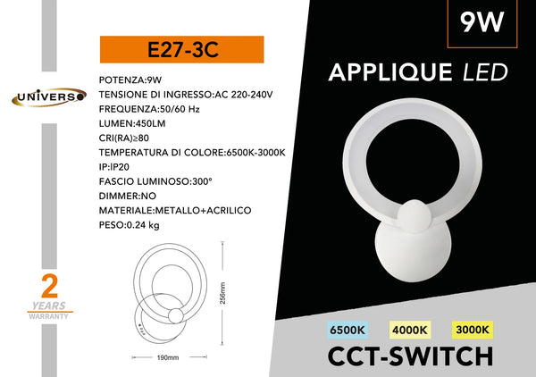 Applique Universo – E27-3C
