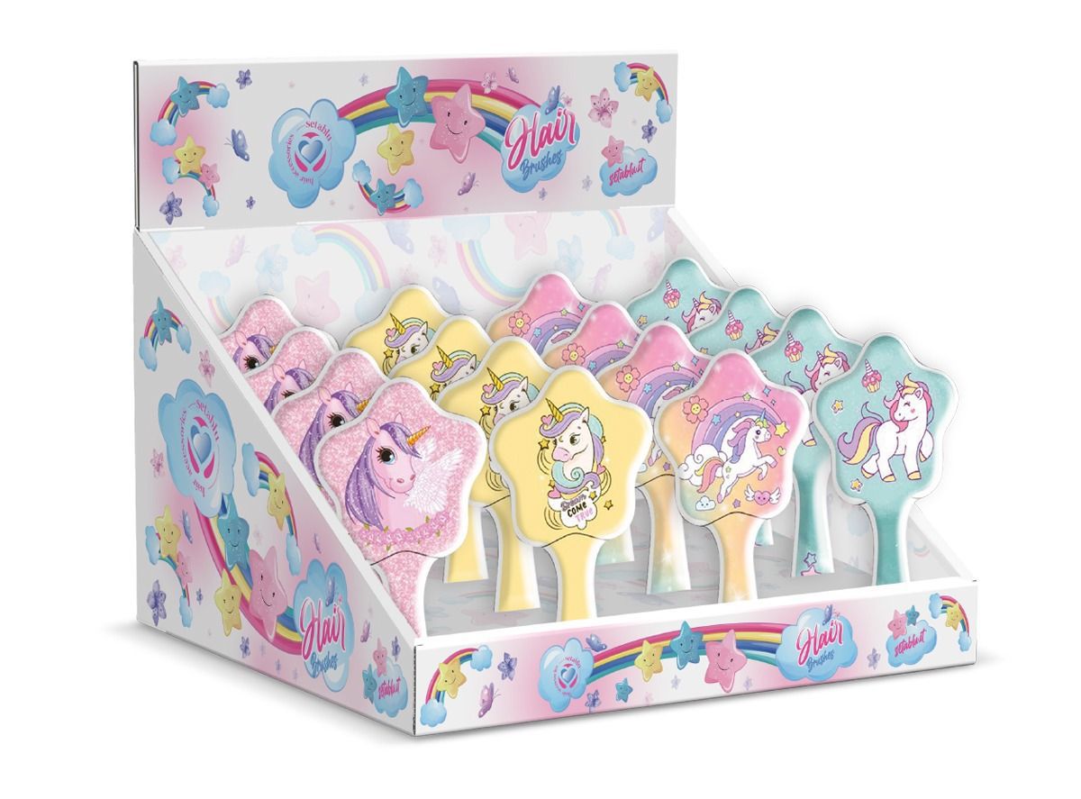 Spazzola capelli unicorno stella