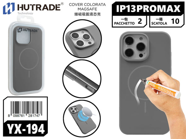 YX-194 COVER COLORATA MAGSAFE IP13 PRO MAX GRAY