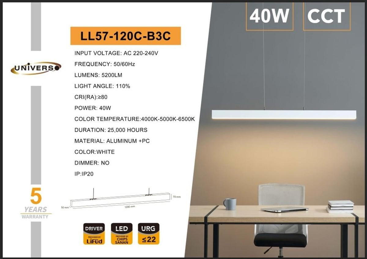 Plafoniera Universo – LL57-120C-B3C
