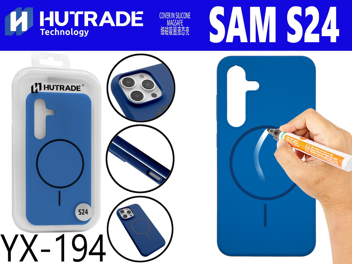 YX-194 COVER COLORATA MAGSAFE SAM S24 BLU SCURO