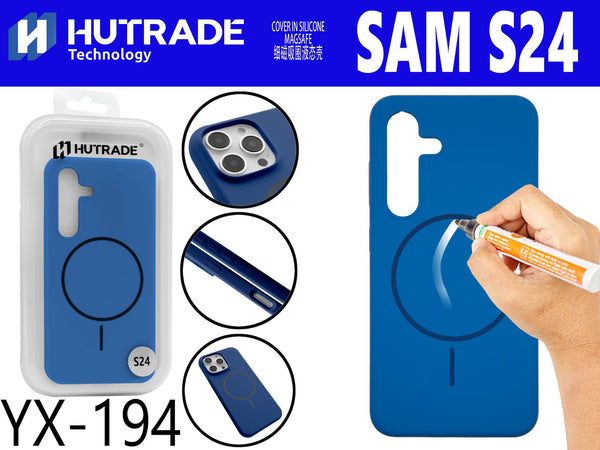 YX-194 COVER COLORATA MAGSAFE SAM S24 BLU SCURO