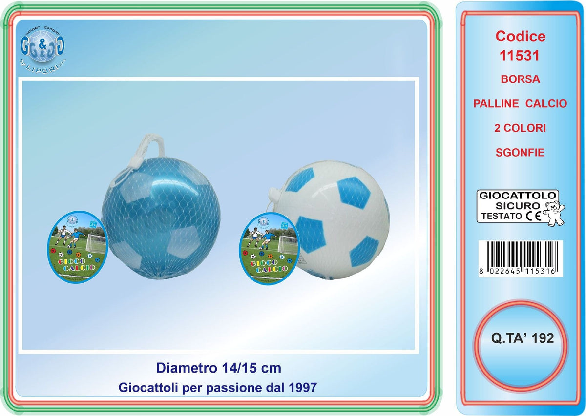 Br pallina calcio 2 colori sgonfie