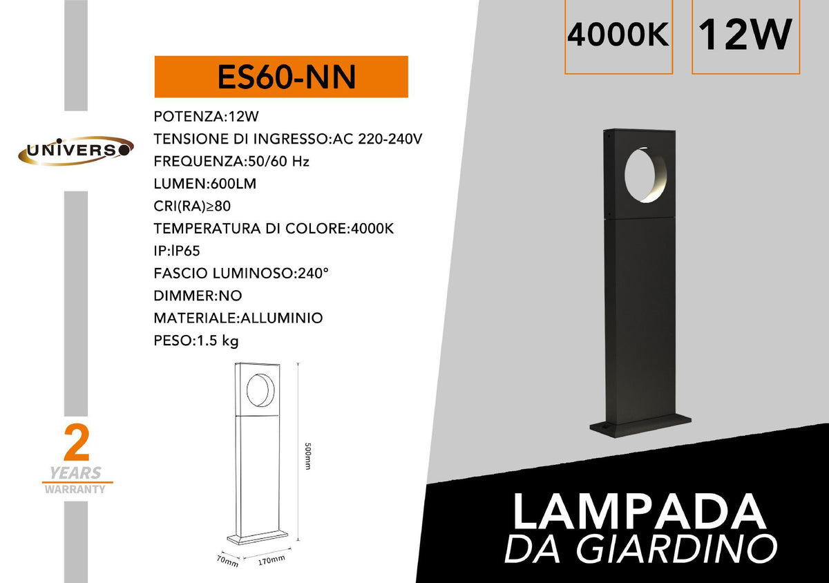 Luce da giardino e da percorso – ES60-NN