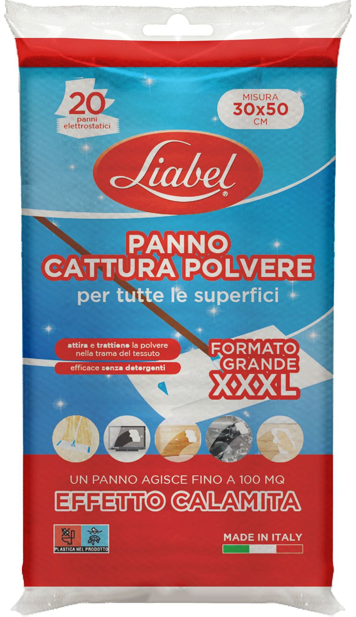 Accessorio per pulizia LIABEL - 20 panni cattura polvere 30x50