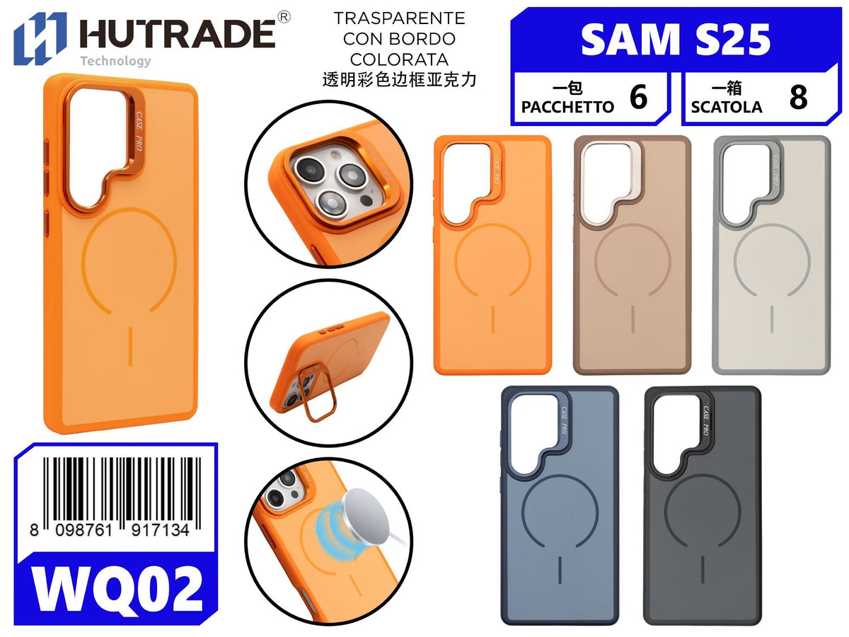 WQ-02 COVER COLORATA MAGSAFE CON SUPPORTO SAM S25