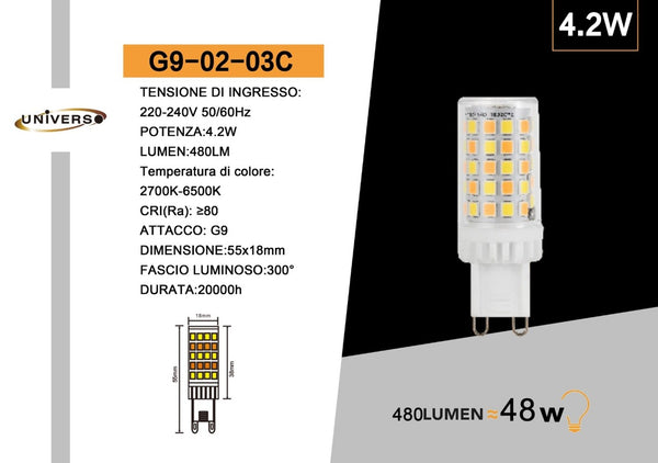 Lampadina G9 Universo – G9-02-03C